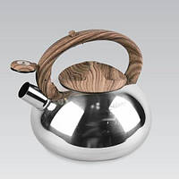 Чайник 3,0 л Maestro зі свистком кухонний, домашній чайник з нержавіючої сталі з пластиковою ручкою