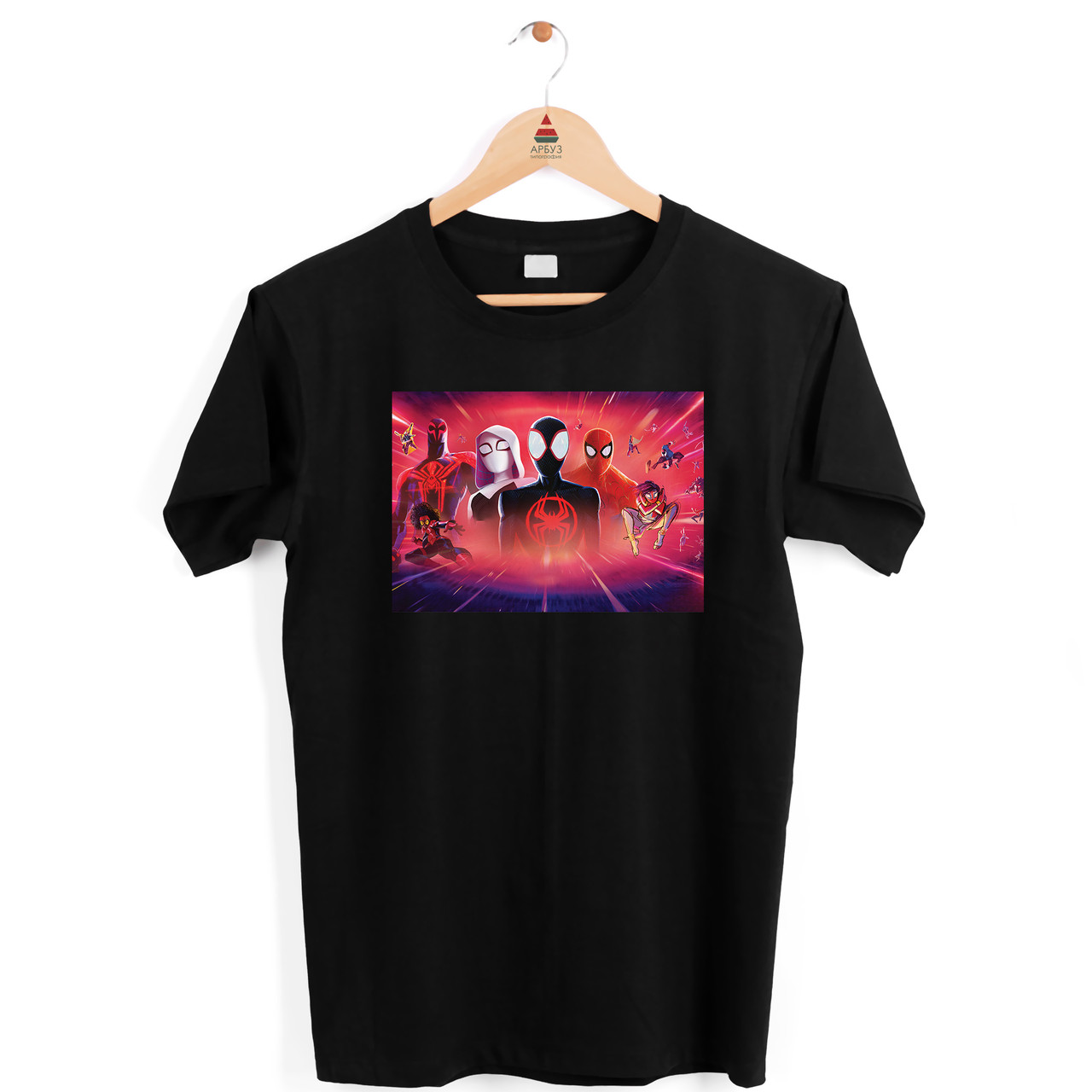 Футболка чорна з принтом "Людина павук Павутина Всесвіту Spider Man" Push IT