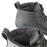 Високі Кеди шкіряні черевики на хутрі зимове чоловіче взуття на широку повну стопу Rosso Avangard Simple Leather, фото 9