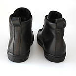 Високі Кеди шкіряні черевики на хутрі зимове чоловіче взуття на широку повну стопу Rosso Avangard Simple Leather, фото 4