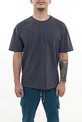 Базова оверсайз футболка сіра (преміум якість)