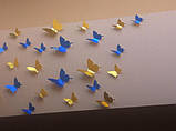 Метелики 3Д (дзеркальні золоті) - набір 12 штук, фото 4