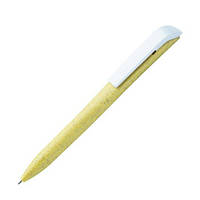 Ручка шариковая пластиковая с содержанием пшеничной соломы "VERBA" для брендирования печати логотипа Жёлтый