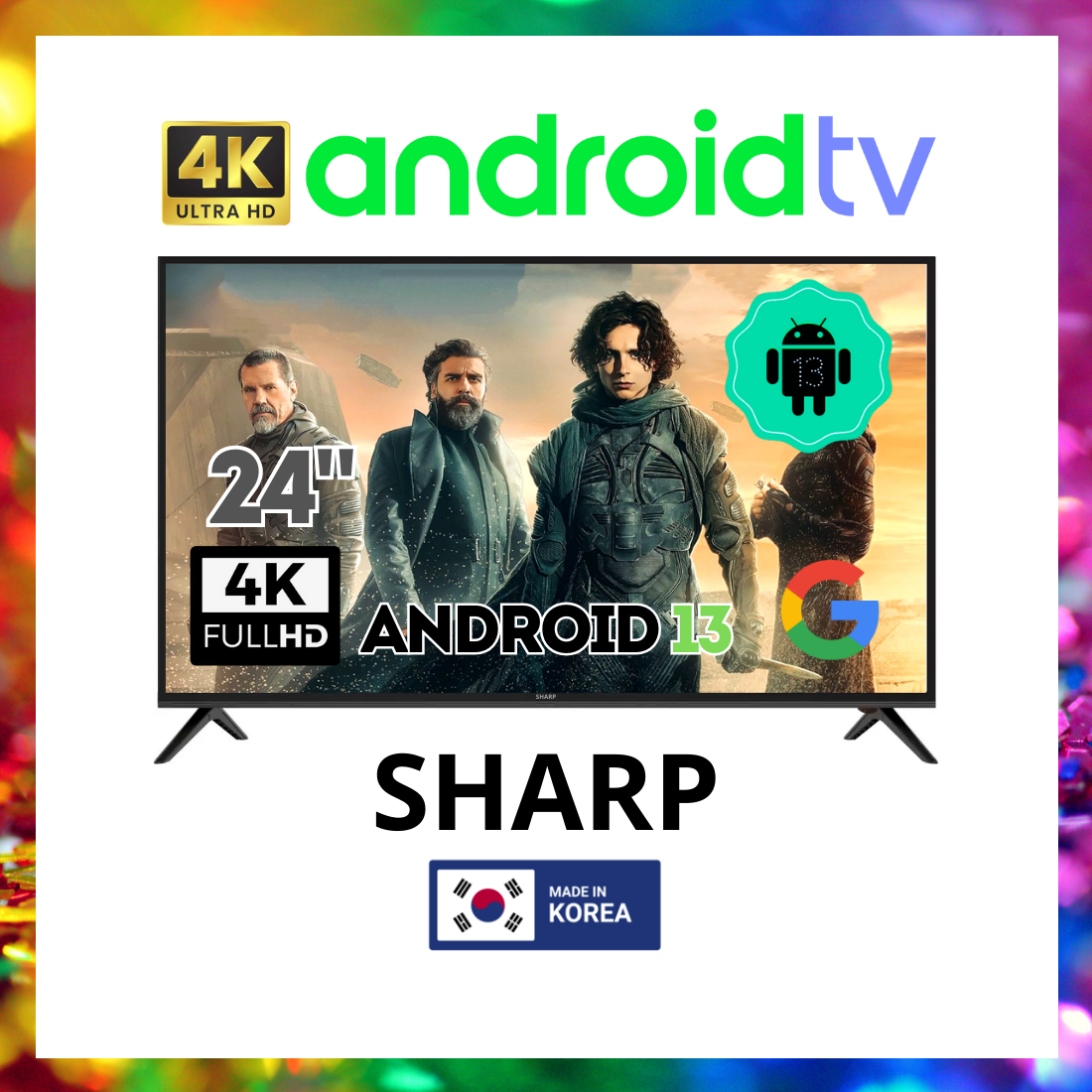 Сучасний Телевізор Sharp 24" Smart-TV Full HD T2 USB Гарантія 1 РІК!