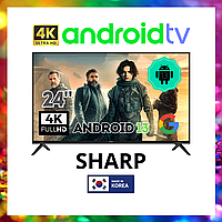 Сучасний Телевізор Sharp 24" Smart-TV Full HD T2 USB Гарантія 1 РІК!