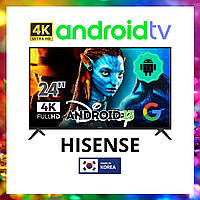 Сучасний Телевізор Hisense 24" Smart-TV Full HD T2 USB Гарантія 1 РІК!