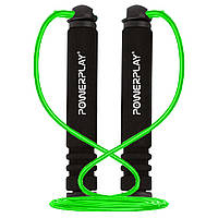 Скакалка PowerPlay 4205 Classic Plus Jump Rope Зеленая (2,7m.) TOS