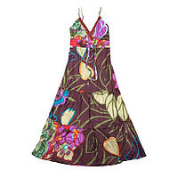 Платье-сарафан Летнее Karma Коттон Размер S Баклажанный фон Цветочный принт (20767) DL, код: 5538458