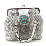 Сумка із фермуаром жіноча шкіряна Silver Taurus 7655., фото 5