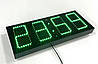 Годинник зелені світлодіодні, компактні 500х200мм, фото 3
