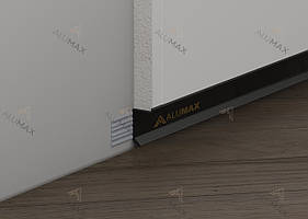 Алюмінієвий плінтус тіньового шва 20 мм. чорний