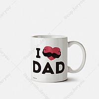 Чашка для тата з принтом «I Love Dad» керамічна, 330 мл