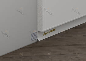 Алюмінієвий плінтус тіньового шва 20 мм. білий