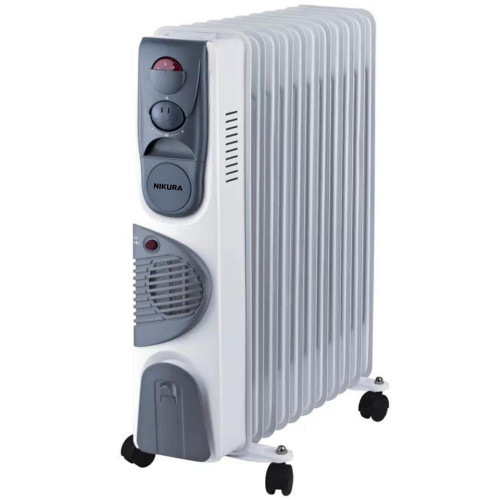 Масляний обігрівач підлоговий 11FAN на 2900 Вт Масляний електрообігрівач на 11 секцій, фото 1