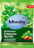 Mivolis Bonbon Eukalyptus-Menthol, zuckerfrei Леденцы для горла без сахара 75 г