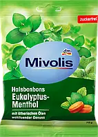 Mivolis Bonbon Eukalyptus-Menthol, zuckerfrei Льодяники для горла без цукру 75 г