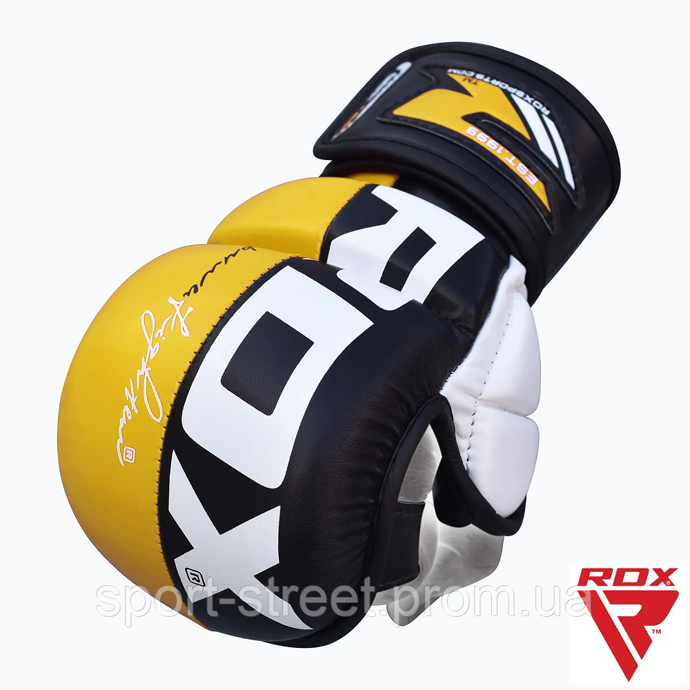 Рукавички боксерські MMA RDX Grappling Glove REX T6 Y Plus для змішаних єдиноборств р.L (21-23 см)
