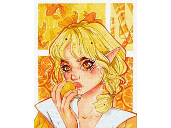 Картина за номерами - Апельсинове захоплення ©nila_art_art KHO2548 G-Rich
