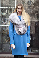 Меховой воротник из песца Bluefox blue fox fur cape fur collar fur shawl