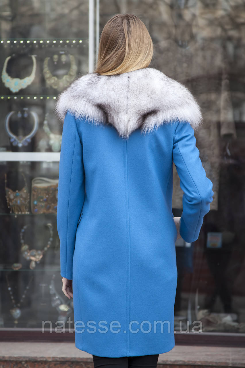 Меховой воротник из песца Bluefox blue fox fur cape fur collar fur shawl - фото 2 - id-p1981833026