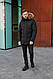 Зимова чоловіча куртка аляска Black Vinyl C23-2301CM2 Чорний, 46, фото 5