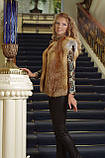 Жилет жилетка з цільної лисиці Fox fur vest made of whole skins, length=67 cm, фото 3