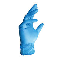 Перчатки Долони /уп/ нітрилові одноразові (блакитні), неопудрені р.L50 пар)