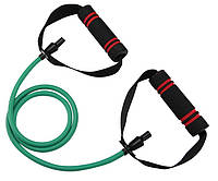Трубчатый эспандер для фитнеса с ручками U-POWEX Latex resistance tube 20LB Green (9 кг.) SND