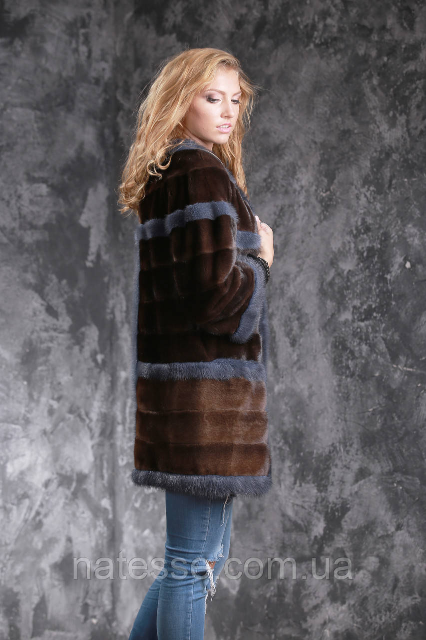 Шуба из американской норки GLAMA Real mink fur coats jackets - фото 3 - id-p1981833173