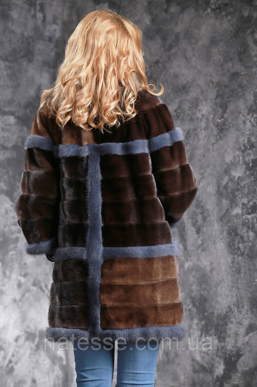 Шуба из американской норки GLAMA Real mink fur coats jackets - фото 4 - id-p1981833173