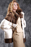 Шуба из норки NAFA (Канада) цвета жемчуг и пастель Real mink fur coats jackets