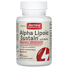 Альфа-ліпоєва кислота + біотин, Jarrow Formula "Alpha Lipoic Sustain with Biotin" 300 мг (60 таблеток)