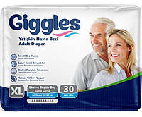 Подгузники для взрослых Giggles Extra Large 10 капель 120-160 см. (30 шт.)