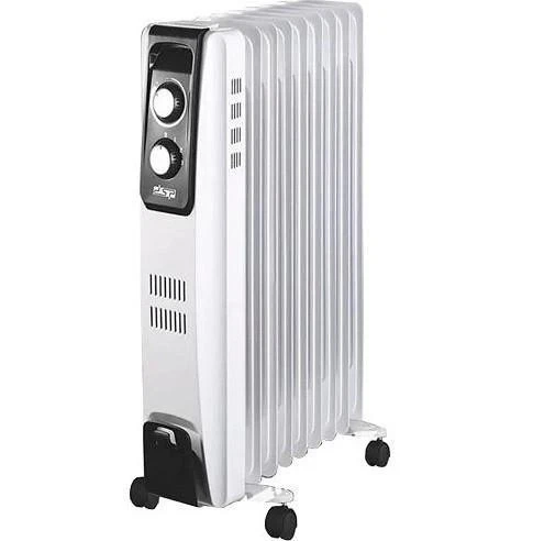 Обігрівач масляний радіаторний DSP KD3021 2000Вт Побутовий електрорадіатор радіатор на 9 секцій, фото 1