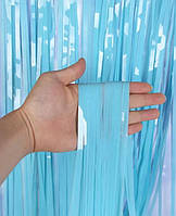 Фольгована шторка блакитний макарун 1*2 метри Китай