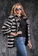 Шуба кожушок з шиншили Natural chinchilla fur coats jackets