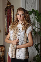 Жилет жилетка з канадської рисі canadian lynx fur vest gilet