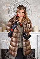 Жилет из светлой куницы "Кристин" marten fur vest gilet