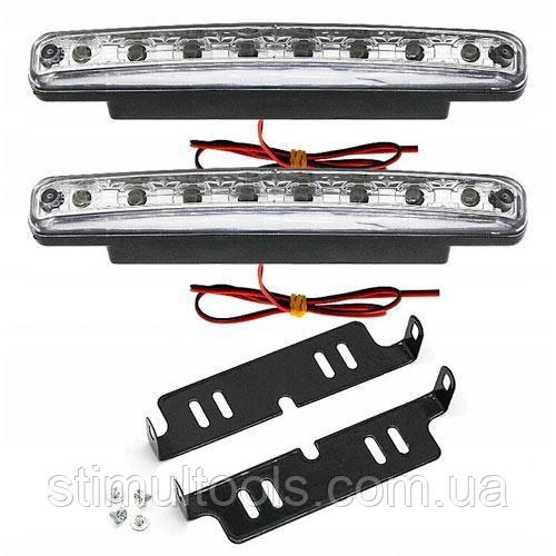 Денні ходові вогні 2x12Вт LED 5000-6000 К у корпусі