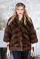 Полушубок жилет из канадской куницы "Яна" marten fur coat jacket