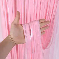 Фольгована шторка рожевий макарун  1*2 метри Китай