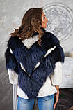 Шуба кожушок з чорнобурки "Софія" silver fox fur coat jacket, фото 3