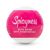 Бомбочка для ванни з феромонами Obsessive Bath bomb with pheromones Spicy (100 г) SND
