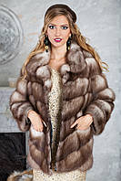 Кожушок з світлою куниці "Орися" marten fur coat jacket