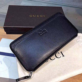 Чоловічий чорний клатч Gucci