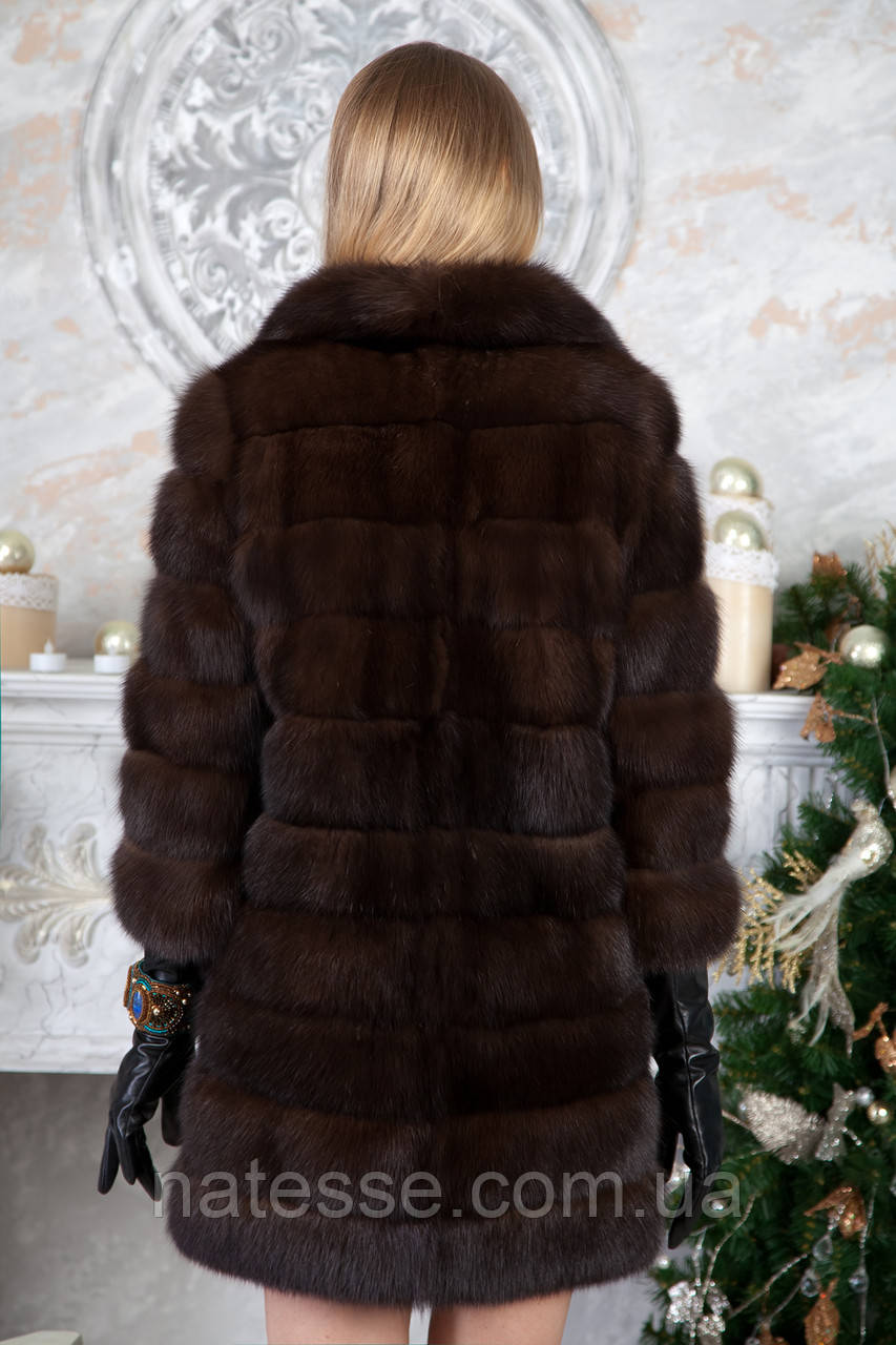 Шуба из темного соболя sable jacket fur coat - фото 3 - id-p1981833701
