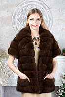 Жилет из темной куницы "Зета" canadian marten vest gilet