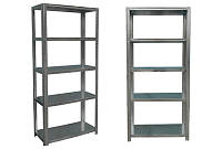 Стелаж оцинкований зірно-розбірний Н1500мм, 5 поличок, 700х300мм, 100кг на полку