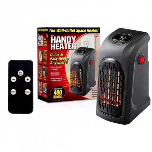 Портативний тепловентилятор з терморегулятором та пультом керування Handy Heater rd-04 Чорний, фото 1