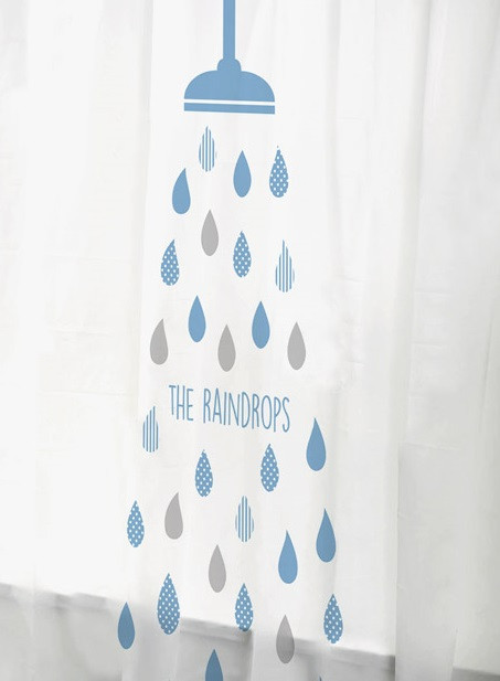 Штора для ванної Ефіопія 180х180 блак. краплі The Raindrops, фото 1